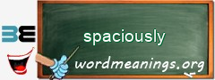 WordMeaning blackboard for spaciously